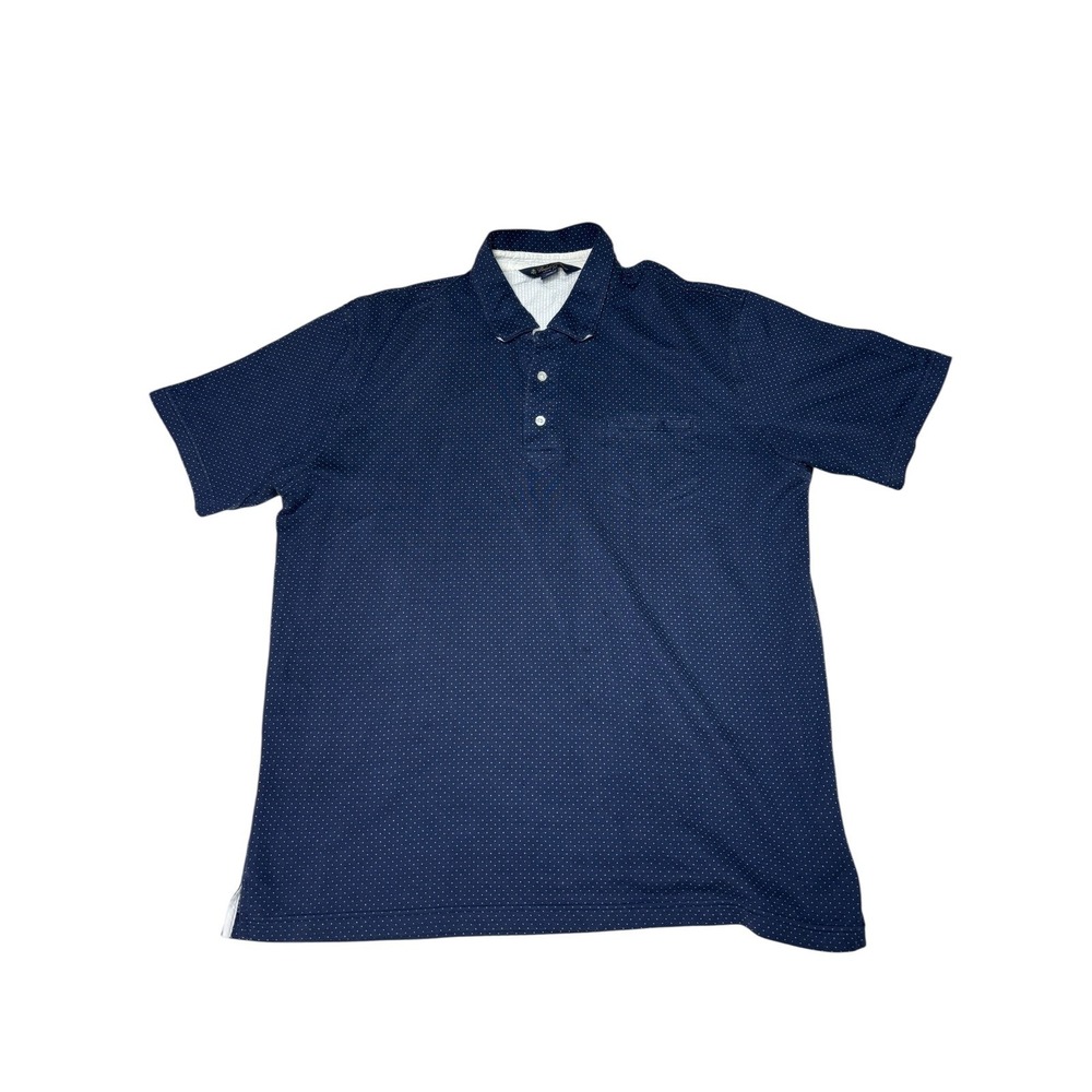 Brooks Brothers‎ XXL Slim Fit Blue Polka Dot Cotton Polo Shirt